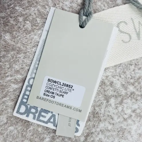 Barefoot Dreams CozyChic Lite Confetti Scarf - Cream / Taupe