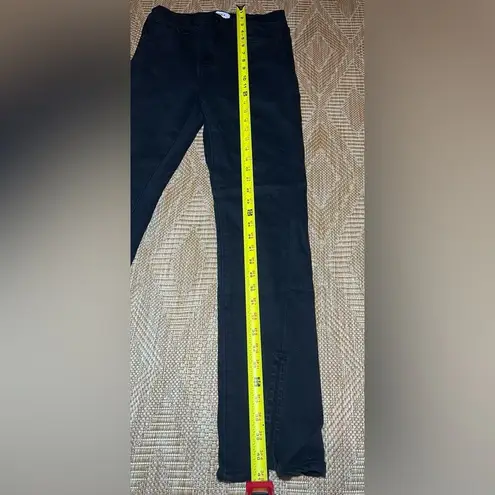 Pistola Women's Teagan High Waist Slit Cuff Slim Leg Black Jeans, Size 28