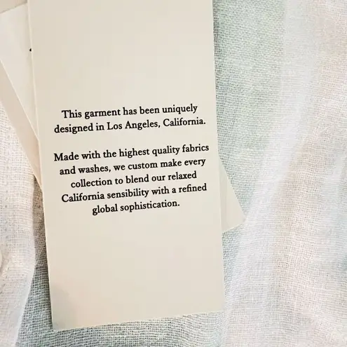 Rails Women's Charli Awning Stripe Linen Blend Blouse, Large, White/Blue, NWT