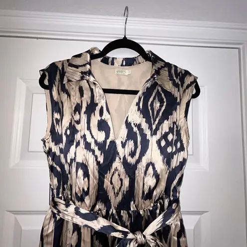 Spartina 449  Sleeveless Belted Silk Maxi Dress  Size M 