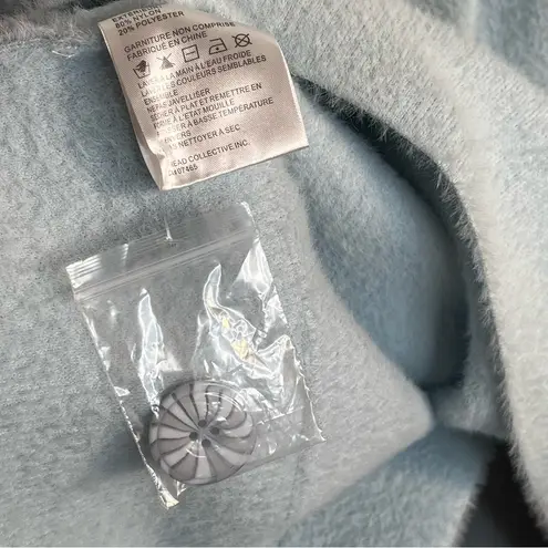 NVLT Anthropologie Light Blue Soft Short Trench Style Coat Sz XL