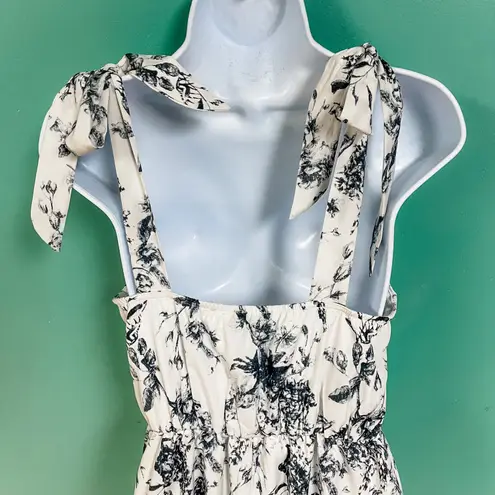 Gilli Ivory Floral Tie Shoulder Dress
