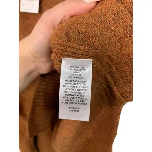 TREASURE & BOND Crew Neck Pullover in Rust Leather Size XS NEW Brown