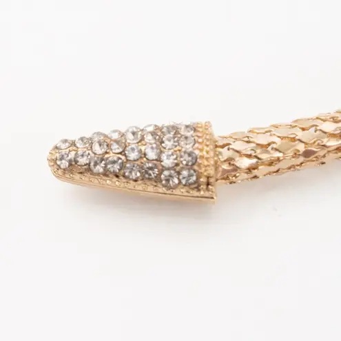 Gold Rhinestone Snake Choker Necklace