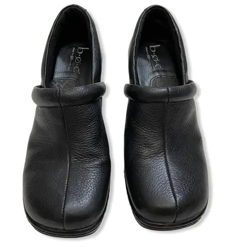 Born concept B.O.C.  Black Leather Lesa Clog