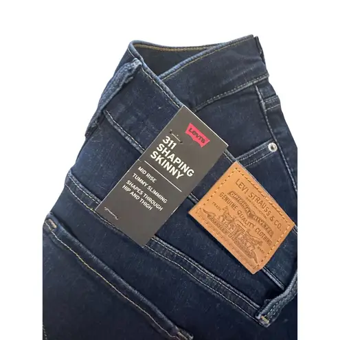 LEVIS 711 Shaping Dark Wash Skinny Jeans Sz 28 NEW Blue