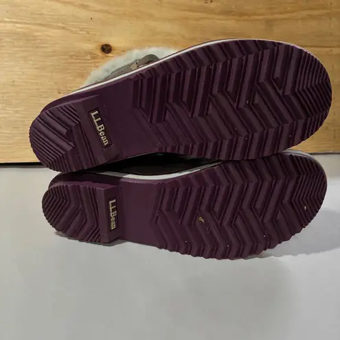 LL Bean Tek 2.5 Rangeley Insulated Faux Fur Trim Waterproof Winter Snow Boots 7 Gray