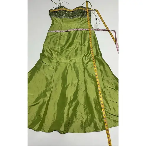 Marsoni Prom Gown Maxi Length Beaded Open Back Sweetheart Neckline Green 14 Green