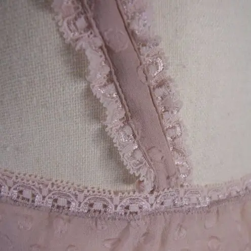 Vintage sexy silk camisoles lingerie, Swiss dots, dusty pink Pink Size XS