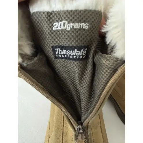 Columbia  Vallara II Womens Snow Boots Size 8.5 Tan Suede Waterproof Omni-Grip