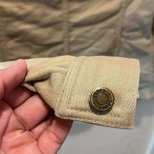 Vintage Denim Jean jacket • denim jacket • stretch • dress jacket tan jeans Size M