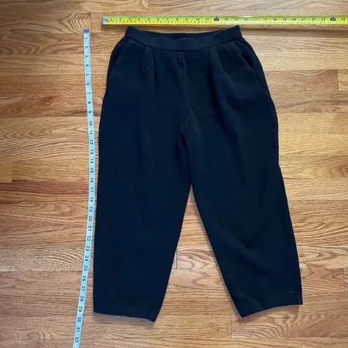 St. John Basics Santana Knit Cropped Pants Womens 2 Black Pockets Pull On EUC Black - Image 6