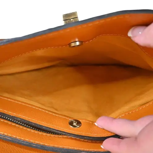 Patricia Nash Cut Out Collection Rosina Artisan Sun Yellow Leather Handbag NEW