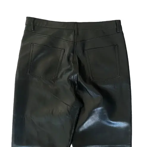 Wilfred Aritzia Melina Faux Leather Pants Womens 12 Black Straight Leg High Rise