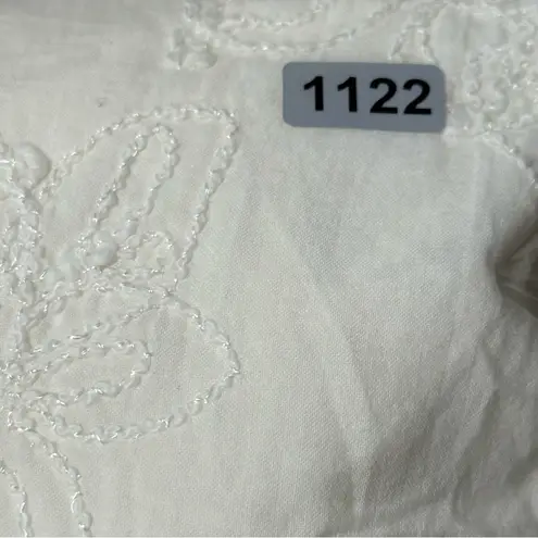 Cynthia Steffe Women’s Size 6 White Floral Embroidered Balloon Hem Tank Dress