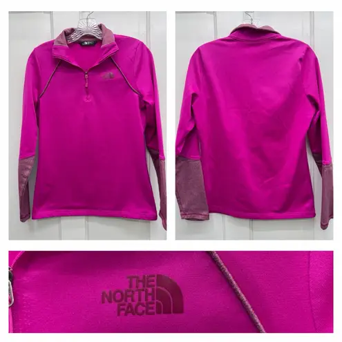 The North Face  Magenta 1/4 zip long sleeve pullover women’s medium