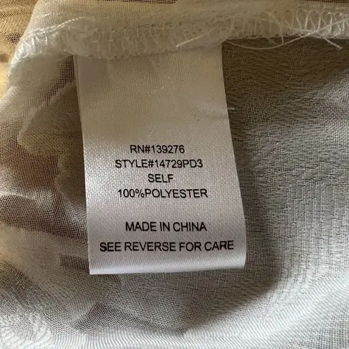 Daniel Rainn Size Small White Semi-Sheer Tunic Sleeveless Top Lace Crocheted