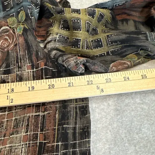 Vintage 80s Kensington Square Blazer Womens XL Black Grunge Dark Romantic