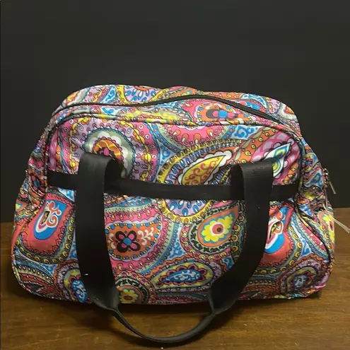 LeSportsac Red and Pink Travel Bag with Dome Top
