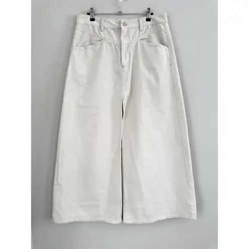 We The Free FP  'Come As You Are' Cord Maxi Skirt Women's 10 Fall Ivory Western - Image 3