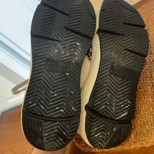 White Raven Loyal leopard print platform sneaker 6 Orange