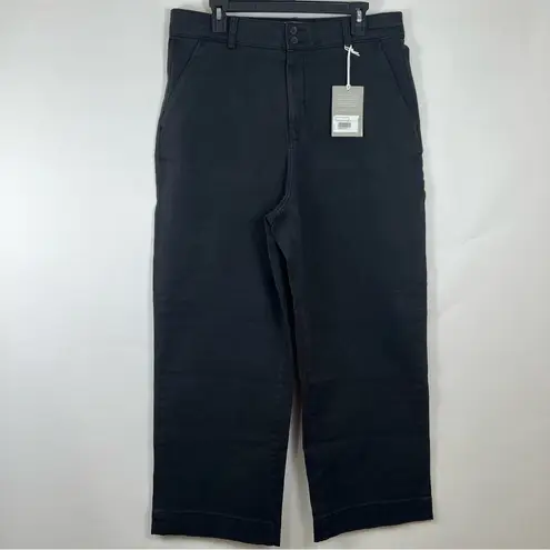 Everlane  The Organic Wide Leg Pant in Black Size 16 NWT