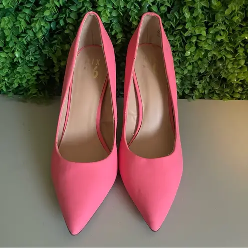 mix no. 6 Lill Fushia Leather Pointy Toe Dress Pumps Heels Shoes - Size 10