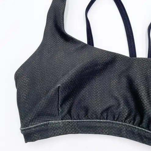 JoyLab  Dark Green & Black Snakeskin Reptile Print Strappy Sports Bra Size XS