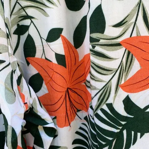 Unbranded flowy tropical floral wide leg pants High Waist Multi Size XS