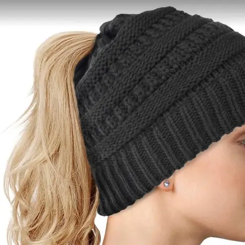 Ponytail Hat #5 Gray