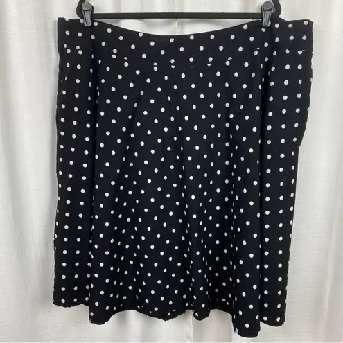 Unique Vintage Black&White Polka Dot Vivienne Swing Skirt Sz.5X/26