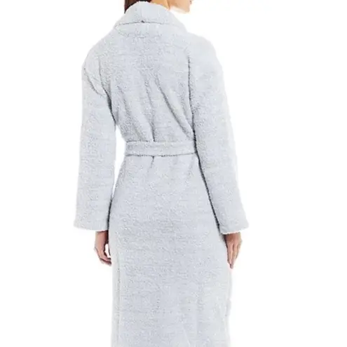 Barefoot Dreams  Unisex Long Wrap Cozy Robe, Color:Heather Ocean/White, Size:1 NE