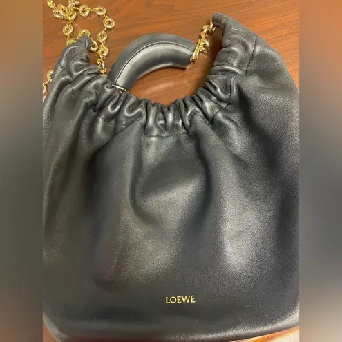 Loewe Small Squeeze bag in mellow nappa black lambskin