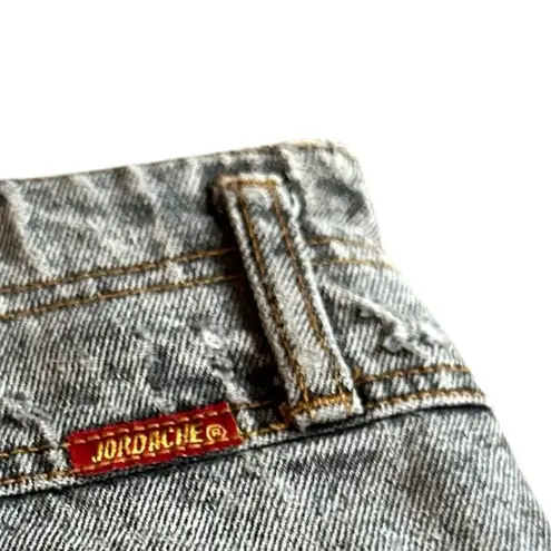Jordache Jordace Retro Vintage 1990s Straight Leg Jeans Pants Logo Distressed Size 28