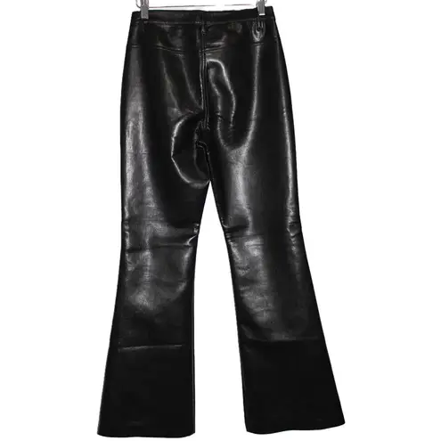 Aritizia Wilfred Melina Black Faux Leather High Rise Flare Pants Size 4 NWOT NEW