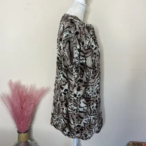 Rachel rachel roy • animal print faux fur vest Black Size XS