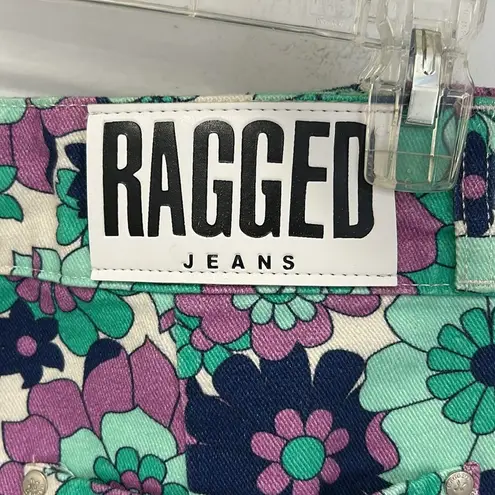 The Ragged Priest Ragged Jeans Retro Floral Denim Mini Skirt