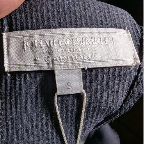 Jonathan Simkhai x Carbon38 Zaha Blue Black Cutout Mesh Mini Dress Sz S NWT