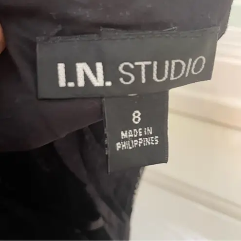 Vintage I.N. Studio Chic Black Halter Dress with Elegant Design Size 8 emo goth