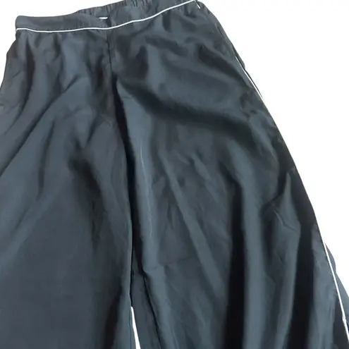 Jason Wu Black Flare Leg Pants White Side Stripe Accents Split Size Small Womens