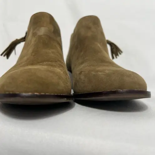 Vionic Serena Ankle Boots Size 7.5 Greige Color Womens Tassled Zipper