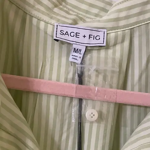 Sage + Fig Green Striped Shirt NWT Size undefined