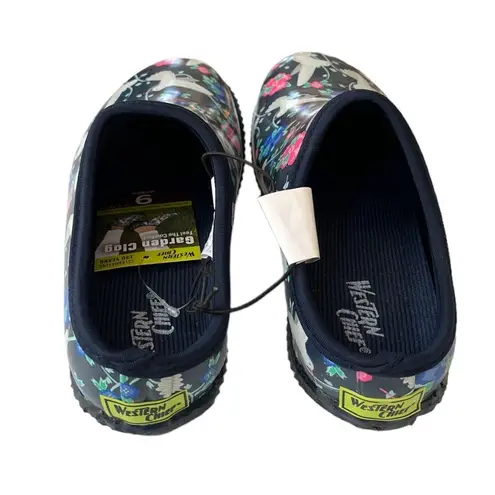 Western Chief Garden Clogs Humming Garden Navy Blue Size 9