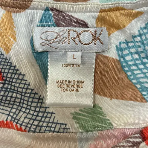 LaRok Strapless Silk Midi Dress Multiple Size L