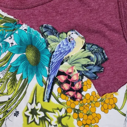 Valija Gitana Cropped Tank Top Standard Size Sleeveless Embroidered Floral