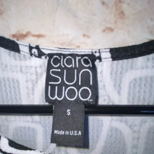 Clara Sun Woo Black White Mod Shift Dress Size Medium
