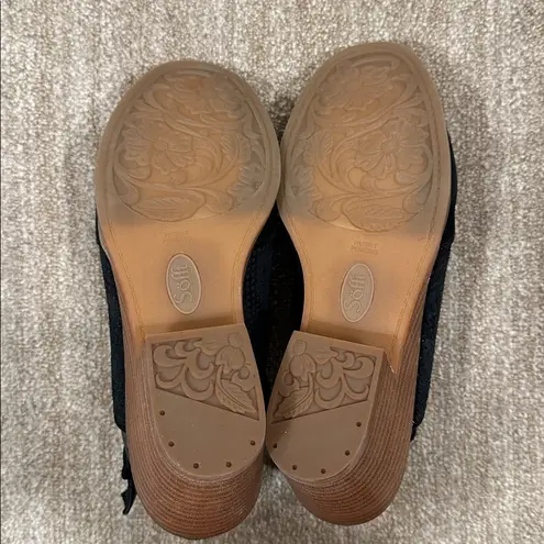 Söfft Black Leather Slingback Block Heel Mules Women Comfort Shoes Wedge 9.5M Size 9.5