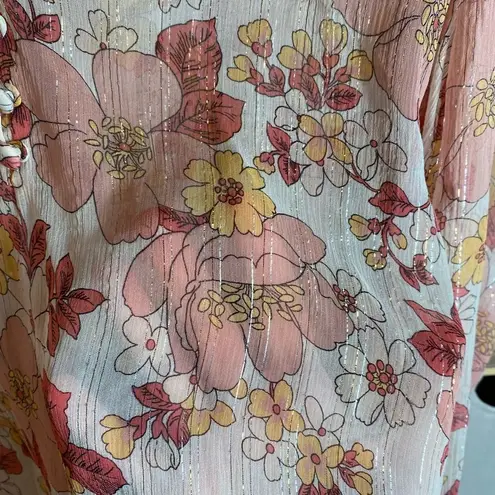 Veronica Beard  Milan floral sheer blouse