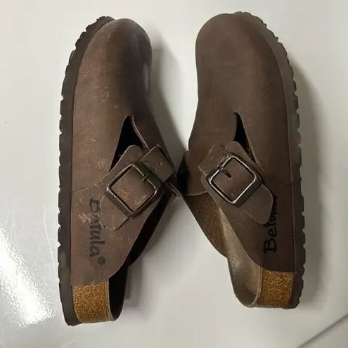 Birkenstock Betula by  Women’s Boston Clogs Size 5 ladies slip on mules brown