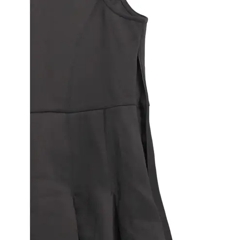 Halara V Neck Sleeveless Side Zipper Pleated Mini Golf Dress Black Small